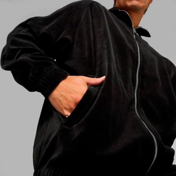 NWT men's medium puma T7 oversized velour track top/jacket 626712-01 $90 - Picture 4 of 7